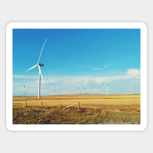 Wind turbine, Pincher Creek, Alberta, Canada. Sticker